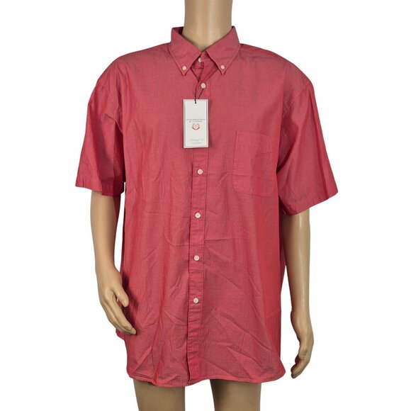 Roundtree & Yorke Men's Heritage Intense Red Collect Shirt Size XXl Cotton  (57) - Picture 2 of 10